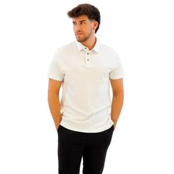 Chemise polo CK Supima blanc lumineux