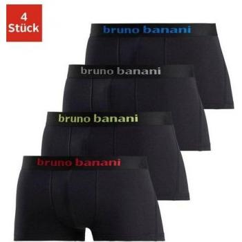 Knapp sitzende Boxershorts von Bruno Banani, 4er Pack, schwarz