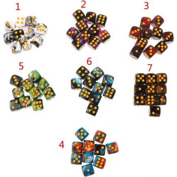 10pcs Round Corner 12mm Transparent Dice for Tabletop Games