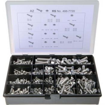 Kit complet de vis et écrous en acier inoxydable, 624 pièces