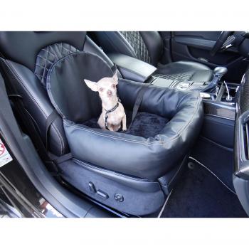 Nissan Altima Premium Leder-Hundesitz mit Flexgurt – robust, pflegeleicht, ideal für Katze und kleines Haustier