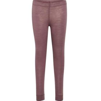 Hummel Youth Ribbed Wool Leggings – Violet, 7‑Year‑Olds, Unisex