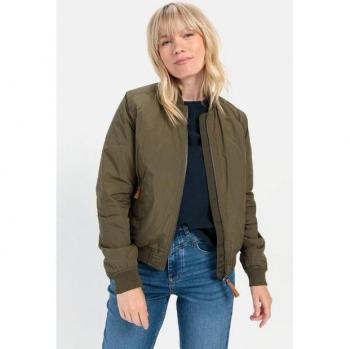 Women's 2XL Green Polyester Bomber Jacket