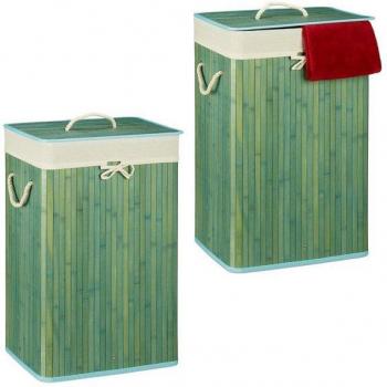 Porta Biancheria Relax Days Cesto Pieghevole Verde Acqua