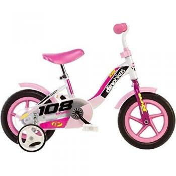 Bicicletta Dino Bikes 108 Sport 10 rosa/bianco per bambini piccoli