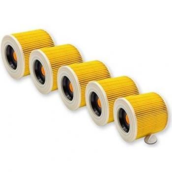 5x Replacement Cartridge Filters for Powerplus pow x 323, Rowenta RU5053, EH/J601415R, Typ rp 130 F1, Baier bss 306 l
