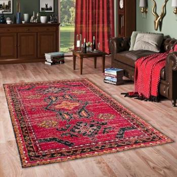 Tapis Zoe Rouge Vintage 150x80 cm