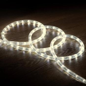 Neutralweißer Rund-LED-Schlauch 220 V AC 36 LEDs/m IP65 – 2 m, maßgeschnitten alle 100 cm