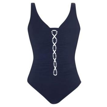 SUNFLAIR Damen Badeanzug dunkelblau 40B mit tiefem Rücken und Schalen