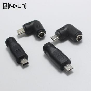 EClyxun DC Energieadapter von Weiblich zu Männlich Mini/Mikro USB mit 5 Stiften