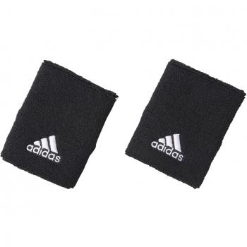 Adidas Men’s Tennis Wristband – All‑Black with White Trim – One Size