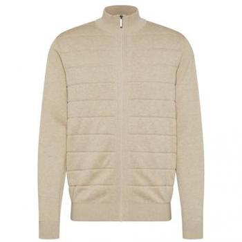 3D Stripe Cardigan for Men in Beige