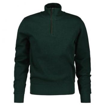 Gant homme pull demi-zip Sacker Rib Tartan Green