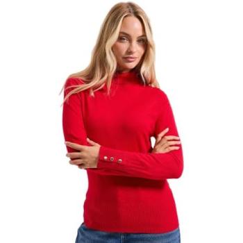 Women’s XL Dorothy Perkins Red Roll Neck Jumper with Buttons