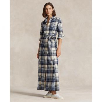 Vestido de Algodón a Cuadros Polo Ralph Lauren