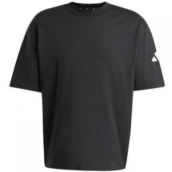 Top deportivo hombre Negro/Blanco con estampado de tres barras