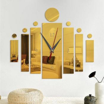 Modern Acrylic Wall Clock with Mirror