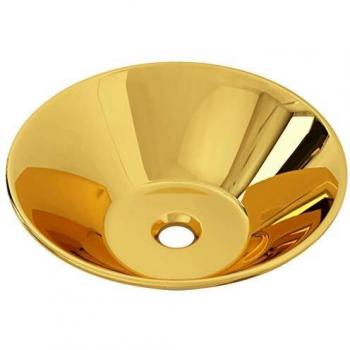 VidaXL Gold Wash Basin 42x14 cm Ceramic