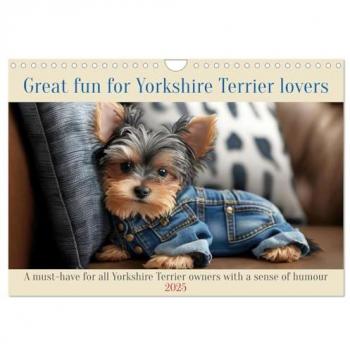 Great fun for Yorkshire Terrier lovers (Wall Calendar 2025 DIN A4 Landscape), CALVENDO 12 Month Wall Calendar