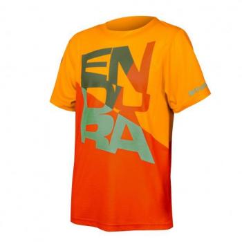 Endura Kids Core SS T-Shirt Tangerine Size 7-8