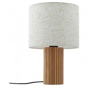 Kimiko Holz-Textil Lampe 38 cm