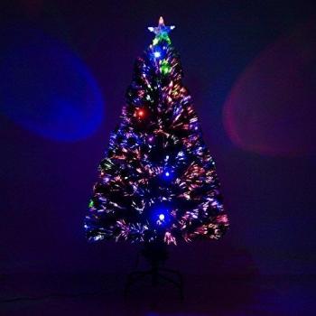 LuminoFibre Albero 90cm – 12 LED RGB per Natale