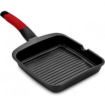 Sartén Asadora con Rayas BRA A411428 (28 x 28 cm) Rojo