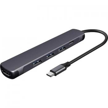 Adaptador 5 en 1 TYPE-C a HDMI USB 3.0 con PD 4K