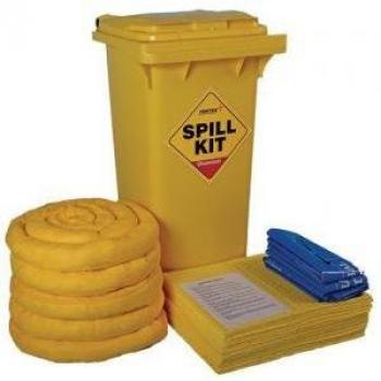 Yellow Wheelie Bin Spill Response Kit for Chemicals