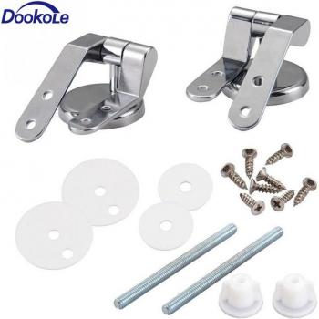 Chrome Finished Replacement Hinges for Toilet Seats (2pcs)