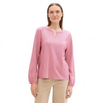 TOM TAILOR Langarmshirt Bluse mit Streifenmuster
