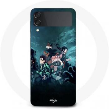 Cubierta Galaxy Z Flip3 Tanjiro & Nezuko