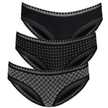 LASCANA Bikinislip (3er-Pack) aus elastischer Baumwolle mit weicher Spitze