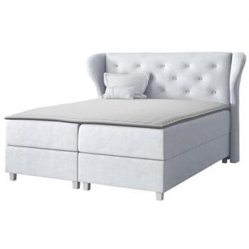 Cama continental doble gris 140x200