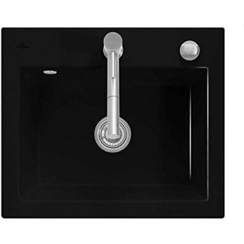 Villeroy und Boch Subway 60 S Flat Keramikspüle mit Excenterbetätigung, Chromit