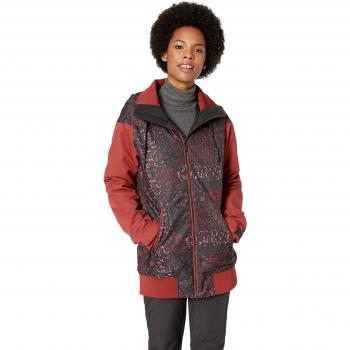 Volcom Frauenmodel Meadow Isolationschnee Jacke in Schwarzblumenmuster L
