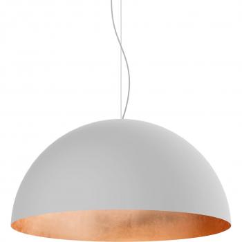 Lumicom Suspension Blanc‑Cuivre 60 × 30 × 60 cm