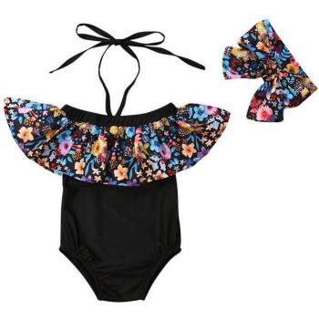 Meihuida 2-Pack Ruffled Bathing Suits for Girls