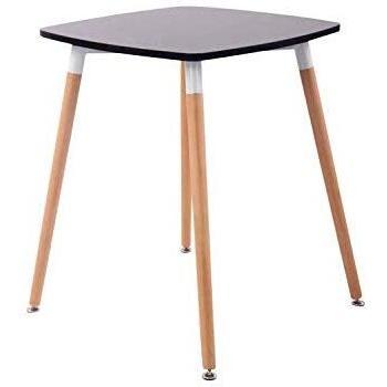 Table de Cuisine Moderne Viborg – CLP Noir 60 cm, Pieds Solides