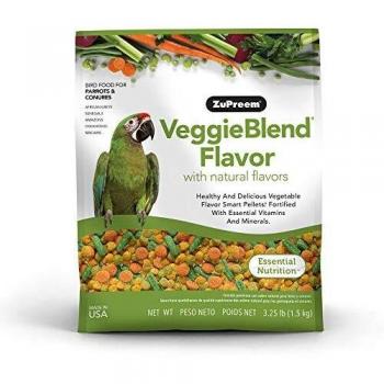 VeggieBlend ZuPreem Caged Bird Food for Medium & Large Birds, 3.25 lb