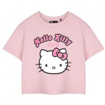 100% Cotton Hello Kitty Pink Crop Shirt