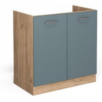 Lavello Mobilizzato Cucina R-Line 80cm Grigio‑Blu Antracite Vicco