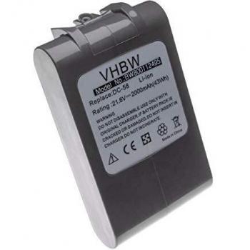 Vhbw batterie Li-ion 2000mAh pour Dyson SV06, SV07, SV09, V6, V6 Absolute, V6 Animal Pro