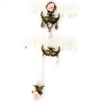 Tesoros Lily K6569 Cortezanes Encaje Rosa Pastel Marfil Beige