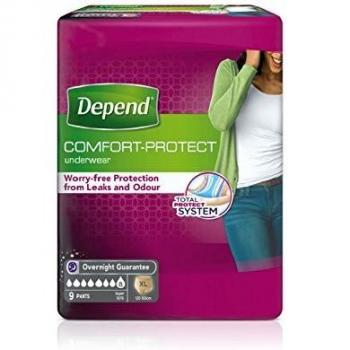 Depend Comfort Protect Incontinence Pants for Women, Extra Large, 9 Pants