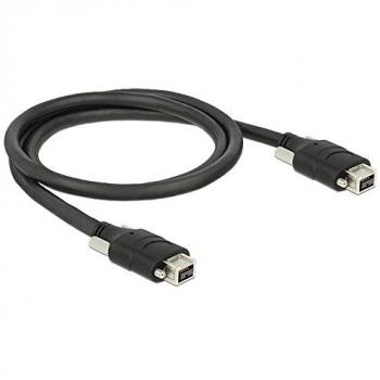 Câble 1 m FireWire 800 (M) Delock Noir avec Vis Moletées
