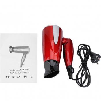 EU Plug 1800W Hair Dryer with Portable Nozzle and Travel Handle