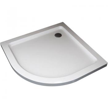 Nala plato de ducha semicircular rebajado ABS con válvula incluida h.5 cm 80 × 80 cm
