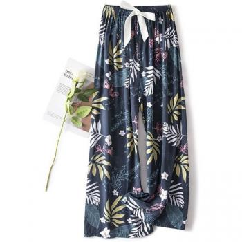 Comfortable Elastic Floral Pajama Bottoms