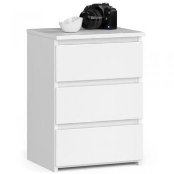 White Sideboard & Kommode – AKORD CL3, 3 Schubladen